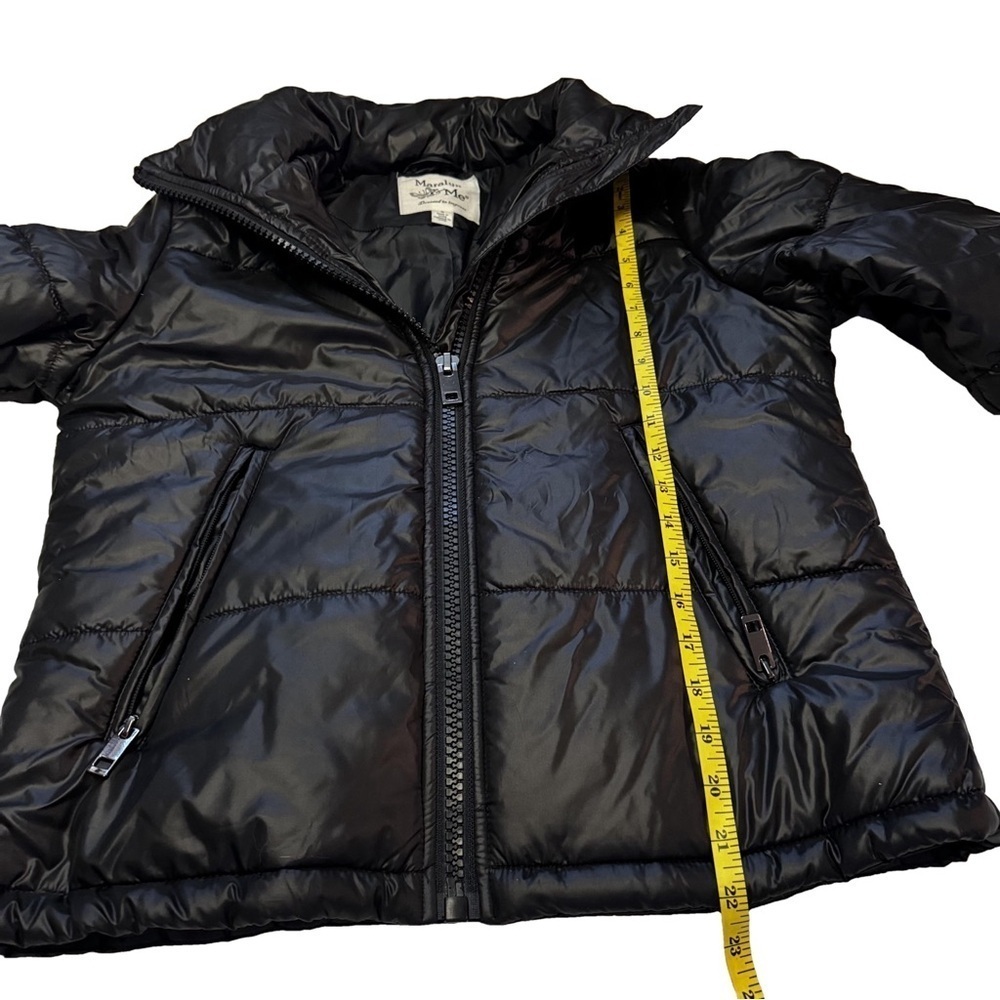 Marilyn & Me Black Puffer Jacket Size S Cropped adjustable cords at waist NEW - Picture 13 of 16